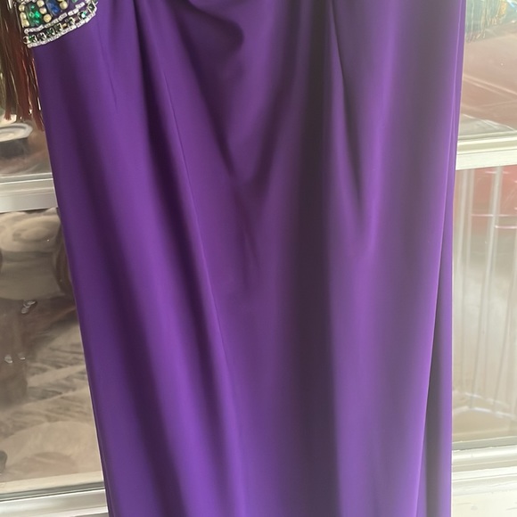 NWT Size 4 Sherri Hill Formal in Mardi Gras colors - Picture 5 of 6